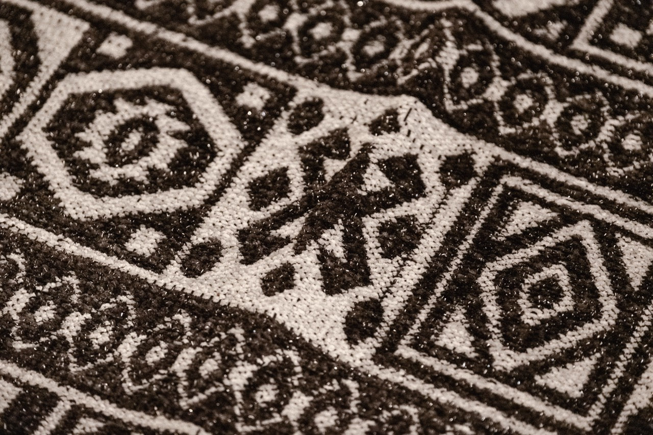 Charcoal & Ivory Geometric Rug